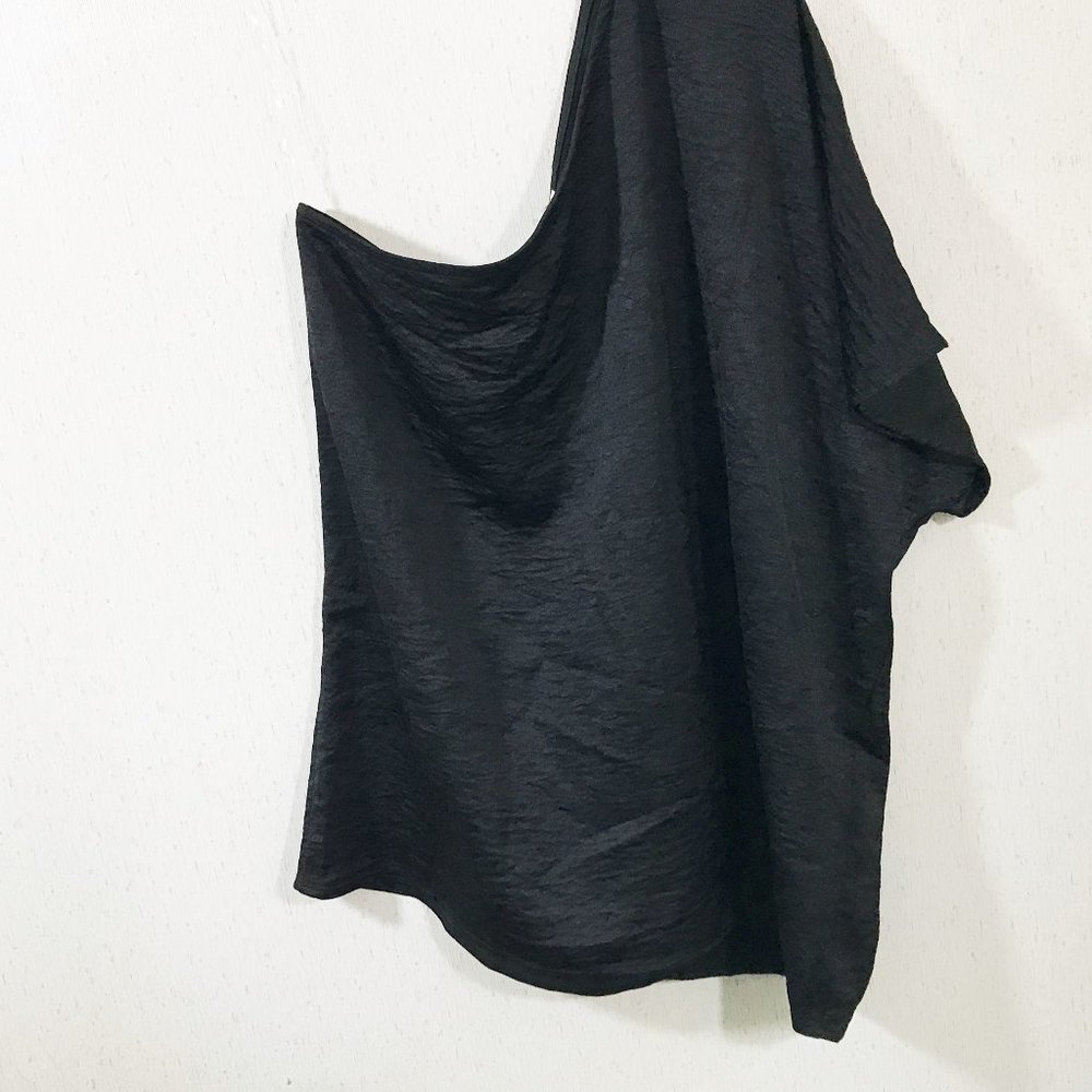 One Shoulder Top Black S - Picture 2 of 6